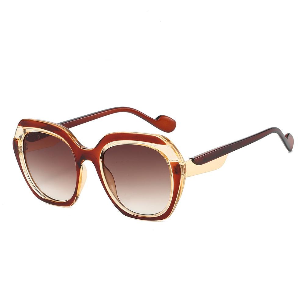 New Retro Leopard Gradient Oval Women Sunglasses Luxury Color Matching Frame Design Fashion Trend Men Sun Glasses UV400