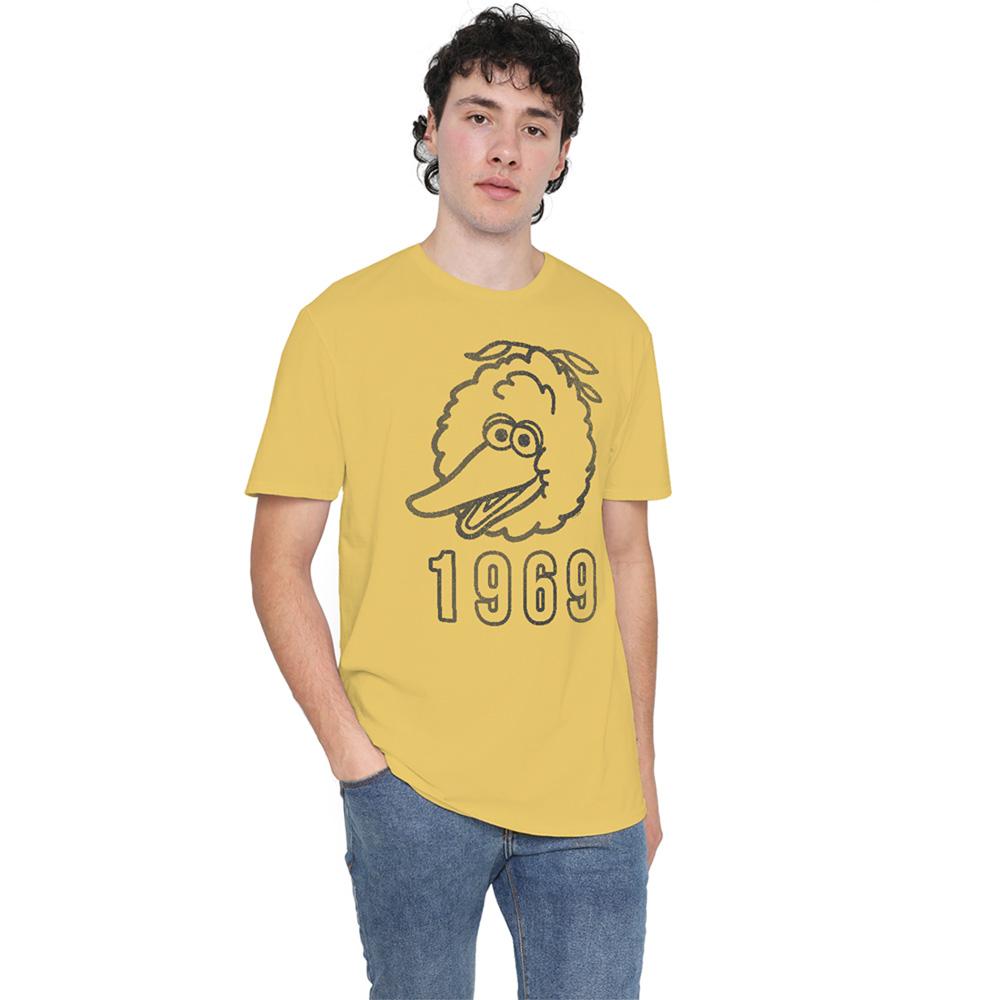 Sesame Street Unisex Adult 1969 Big Bird T-Shirt
