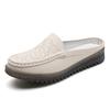 Fashion Flat Slip On Half Shoes for Women Slip-ons Flats Leather Casual Slippers Loafers Female Summer Sandalias De MujerChaussure Femme