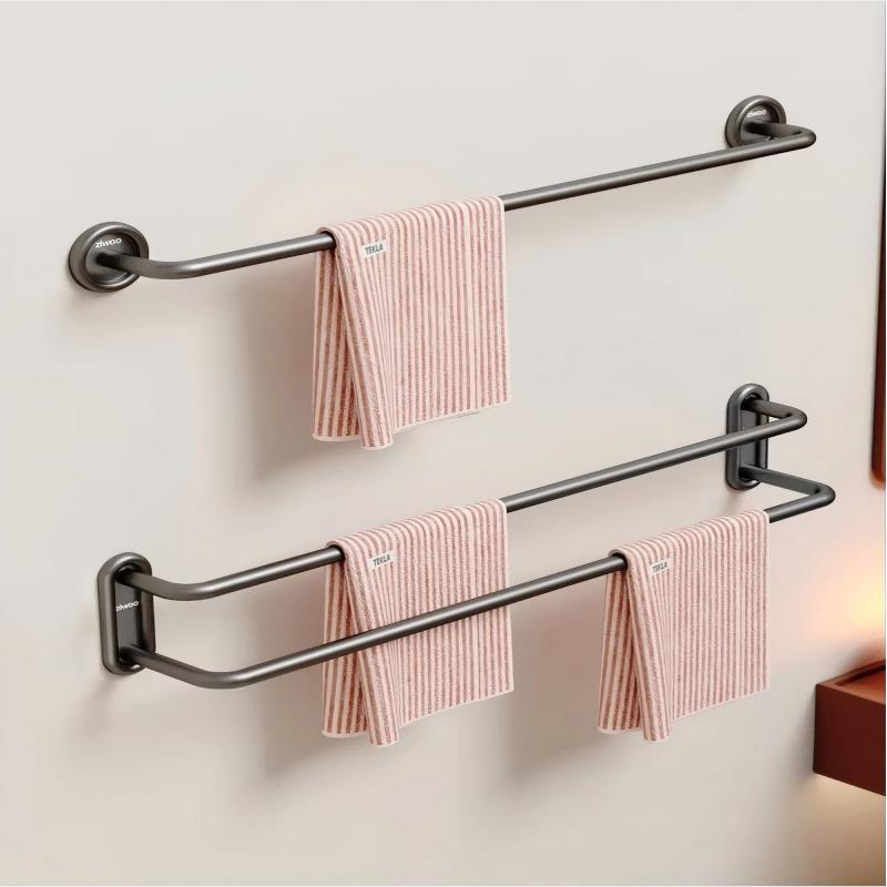 Towel Rack for Bathroom, No Drilling Needed, Towel Bar, Bathroom Towel Holder, Wall-Mounted Storage Rack for Toilet