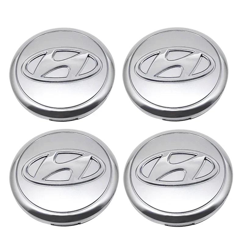 4 шт. Колпачки центральных отверстий колес для Hyundai Accent Santa Sonata IX35 I20 I30 I10 I40 Azera Elantra Tiburon Verna Автомобильные колпаки на ступицу колеса MM15