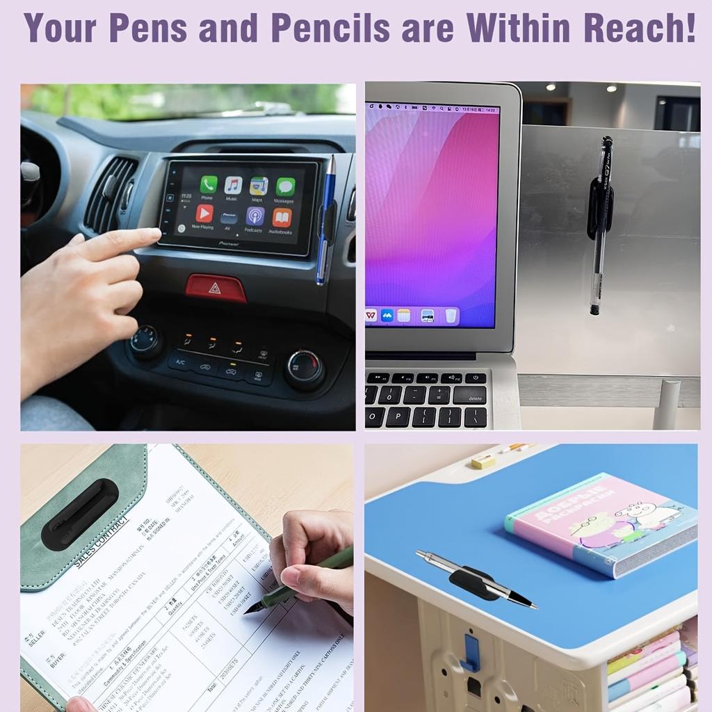 Гибкий силиконовый держатель для карандашей, Липкий настольный органайзер, Хранение канцелярских принадлежностей, совместимое со стеной и белой доской