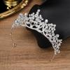 High-end Bridal Crown Children's Birthday Alloy Hair Accessories Wedding Rhinestone Bridal Headband Electroplated Crown Dinner Headdress