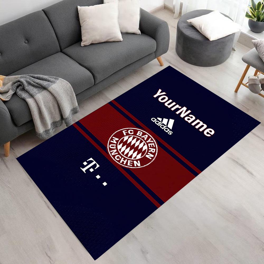 Bayern Munich Customized Name Floor Rug Office Rug Design for Bedrooms Hallway Living Rooms Study room Anti-slip Rug Decorate Offices