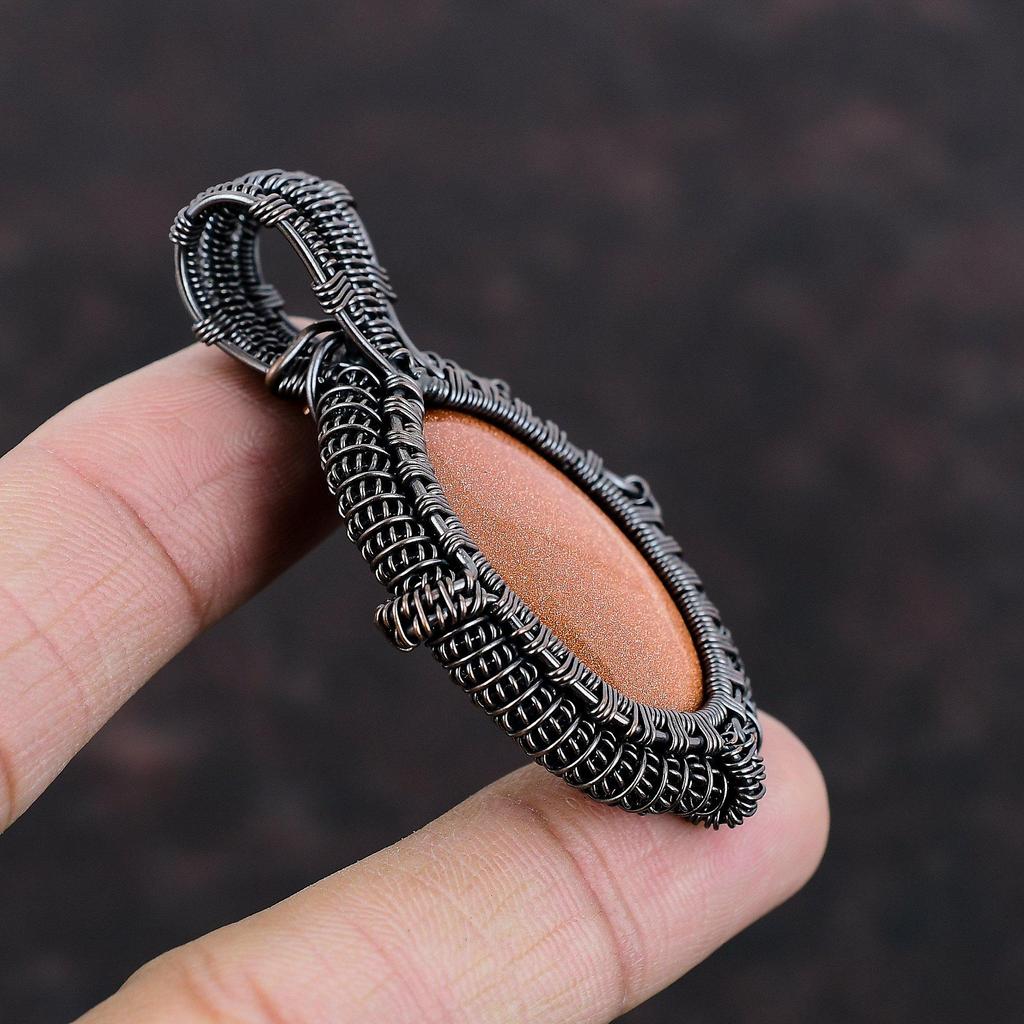 Подвеска из драгоценного камня Sun Sitara, подвеска из медной проволоки, ювелирное изделие ручной работы, дизайнерская подвеска, медные украшения, этнический стиль, кулон в подарок жене