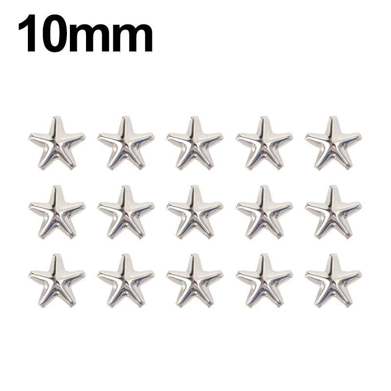 200/10 шт. металлические заклепки в форме звезд, кожаные поделки, заклепки для самостоятельного изготовления, шипы, рок-панк, украшения для сумок, заклепки, аксессуары для шитья одежды