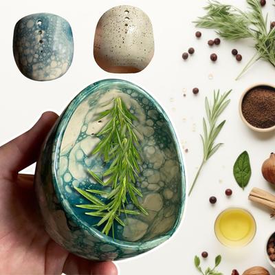 Миска для очистки трав Керамика Инструмент для удаления листьев трав Кухня 4 отверстия