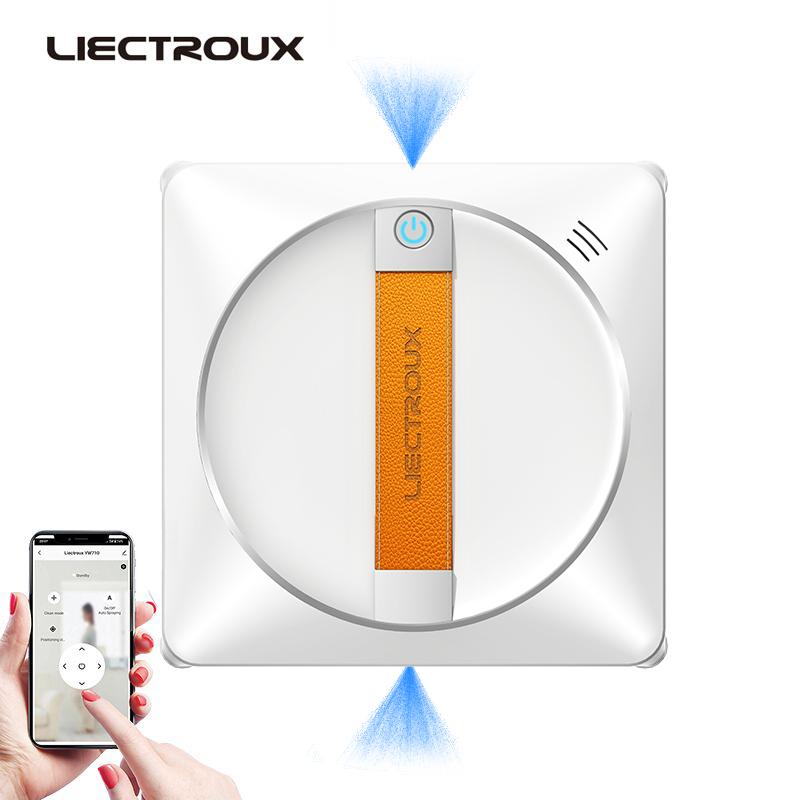 Робот-мойщик окон LIECTROUX YW710, двойной распылитель воды, интеллектуальная память, высокий вакуум всасывания, лазерный датчик, робот для очистки домашнего настенного стекла