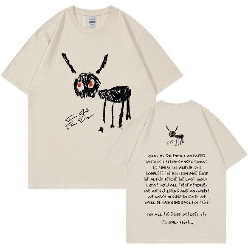 Винтажная футболка «Рэппер Дрейк для всех собак», мужская модная футболка в стиле хип-хоп, большие футболки с короткими рукавами из 100% хлопка, уличная одежда