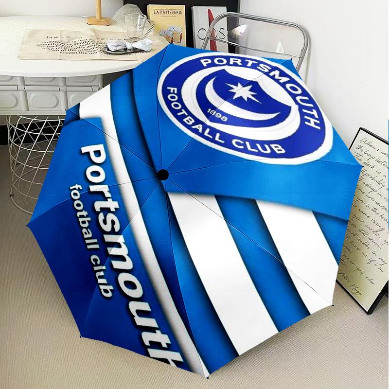 1PC Ports Fc Crest Printed Umbrella Folding umbrella, automatic umbrella 8-Frame for Travel, camping Fan gifts Christmas Gifts