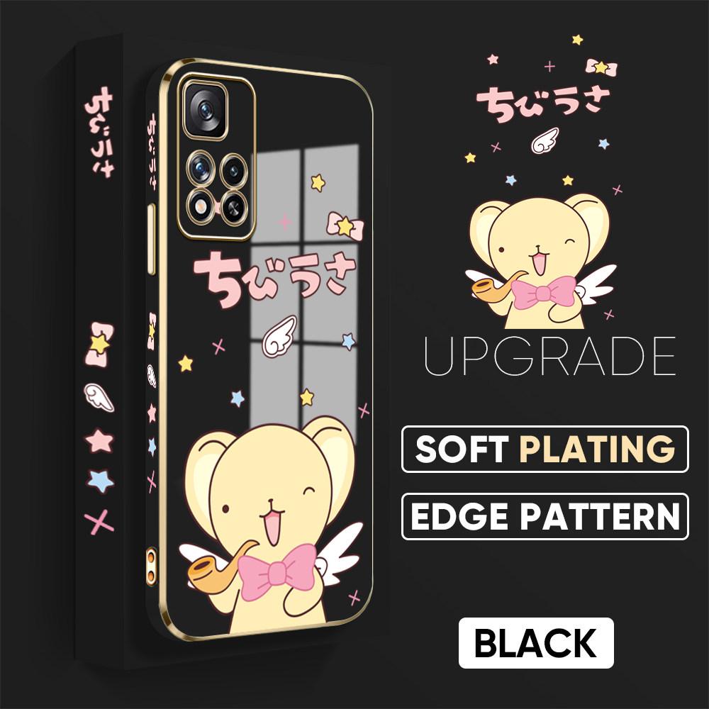 For Redmi Note 13 Pro 12 Pro 12S 11 Pro 11S 10S OPPO A38 A77s A96 Realme C33 C65 OnePlus Cartoon Cute Animal Design Soft Plated TPU Phone Case