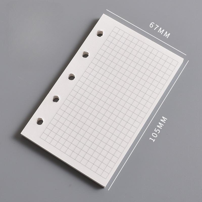 Внутренний лист блокнота M5 Пустая вертикальная линия квадратного блока A8 и Недельный план Одна страница в день для отметок