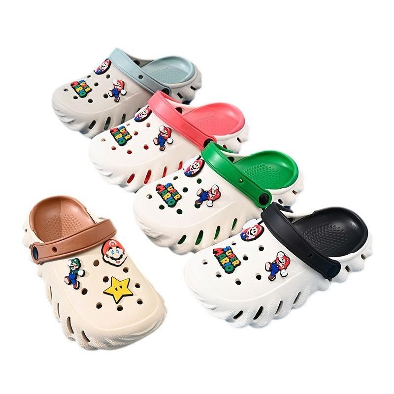 Веселые и красочные персонажи Марио Детские летние клоги Мягкий материал ЭВА Легкий и дышащий дизайн