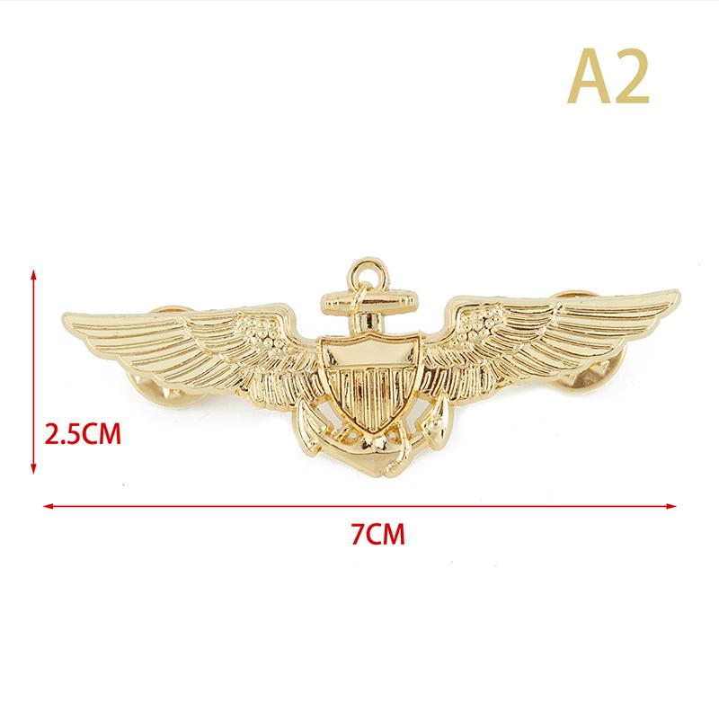 Us Wings Military Command Master Aviator Metal Wings Badge Pin Brooch