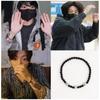 BTS Jungkook's Thin Onyx Layered Bracelet - Unisex, Student, Couple (Supports Animal Welfare)