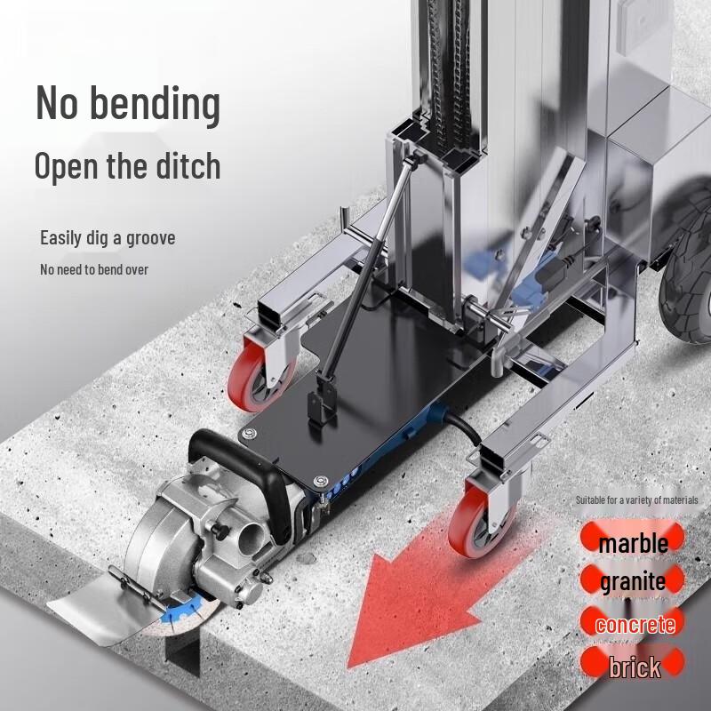 Kedehe Automatic Grooving Machine with 3-Meter Vertical Frame CN plug (adapter included)