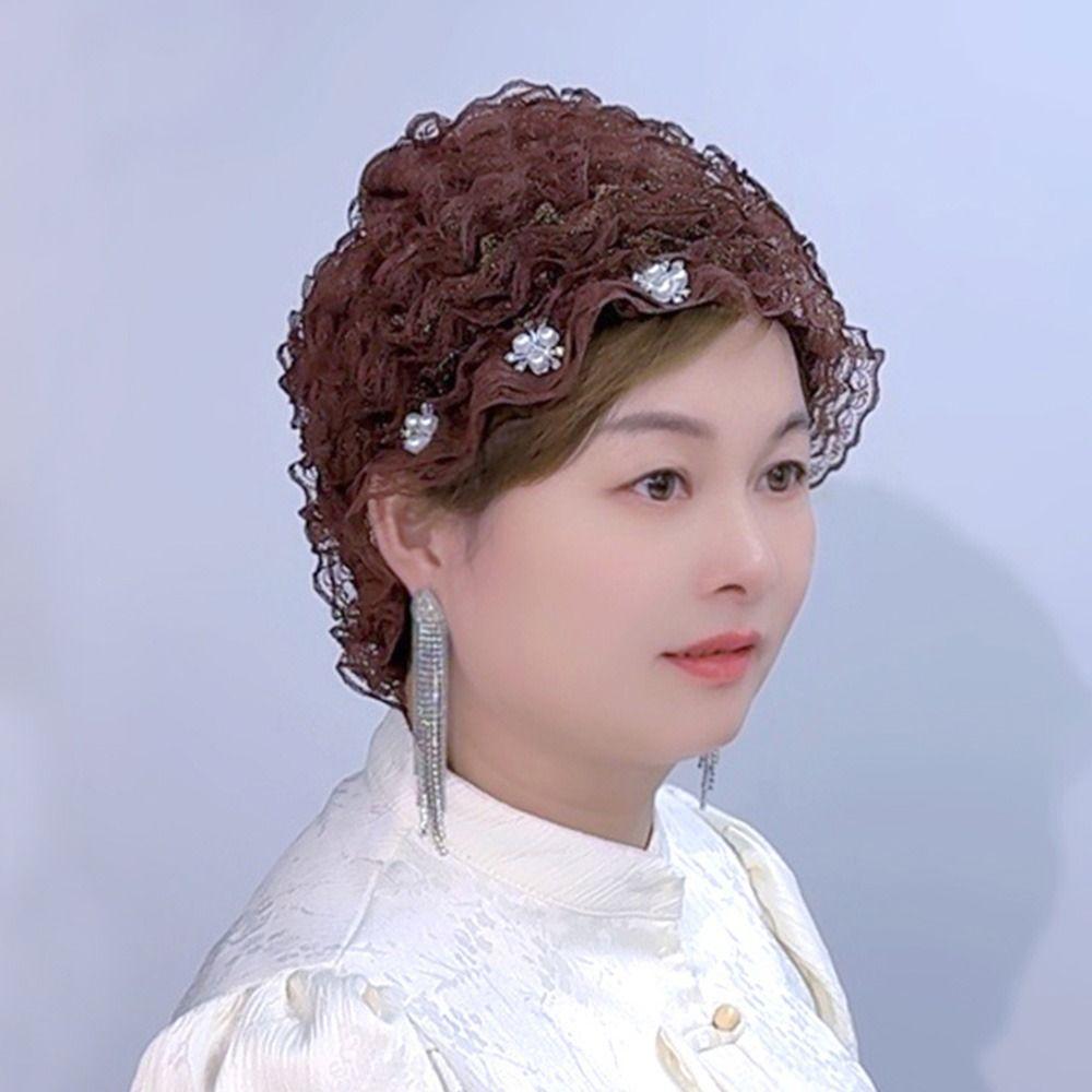 Кружевная шапочка баотоу с цветами, молитвенная шапочка, модный тюрбан для женщин