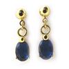 [M7039] - Gold Plated 'Adeline' Sapphire Earrings