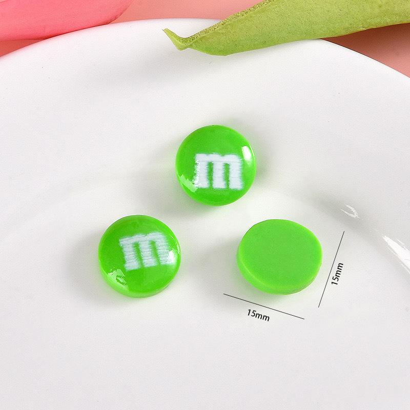 Мультяшный M&M's Макарон Шоколад Эпоксидная смола Ювелирные изделия Чехол для телефона и подставка Патч