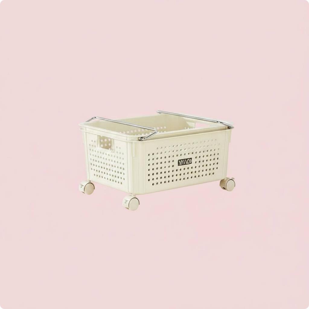 Rolling Laundry Hamper Easy to Move Wheeled Laundry Hamper Rolling Clothes Basket Vented Design Storage Bin Ventilated Holes