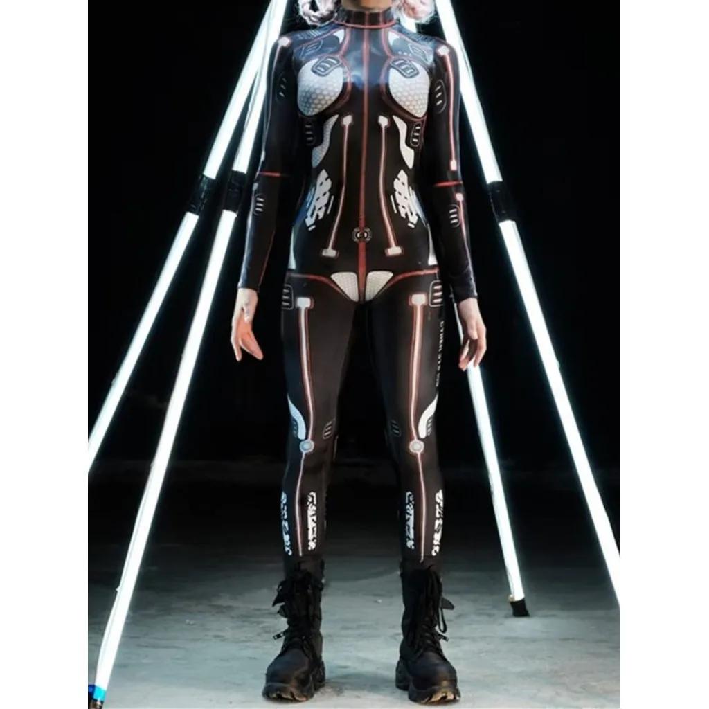 3D цифровая печать сценические костюмы для взрослых Хэллоуин мероприятия карнавал тематическая вечеринка косплей костюм ролевые игры комбинезон