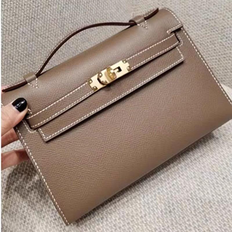 Womens Handbag Crossbody Shoulder Tote Mini Square Top Handle Genuine Leather Kelly Bag
