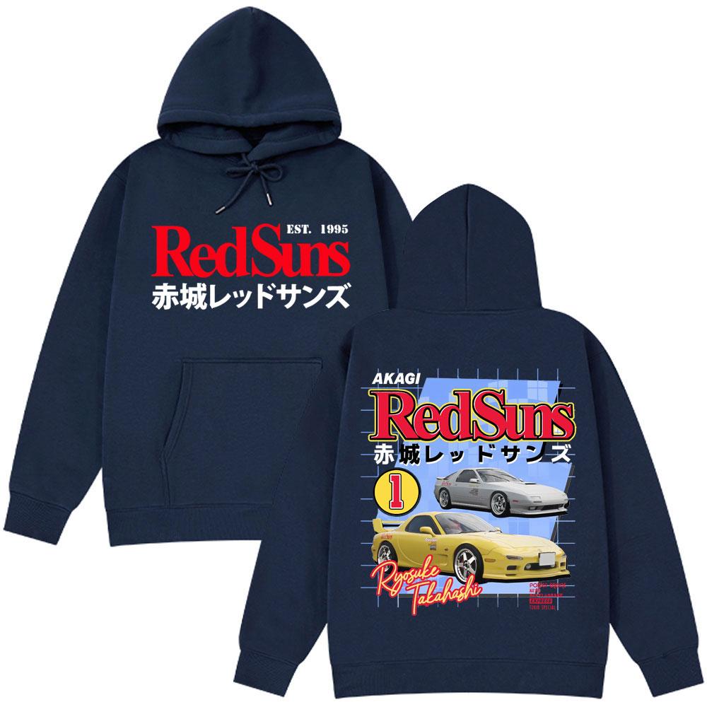 Аниме Initial D AE86 Дрифт Акаги RedSuns Горячая Распродажа Худи Такуми Фудзивара R34 Skyline GTR JDM Гоночный Автомобиль Мужской Уличная Одежда Пуловер