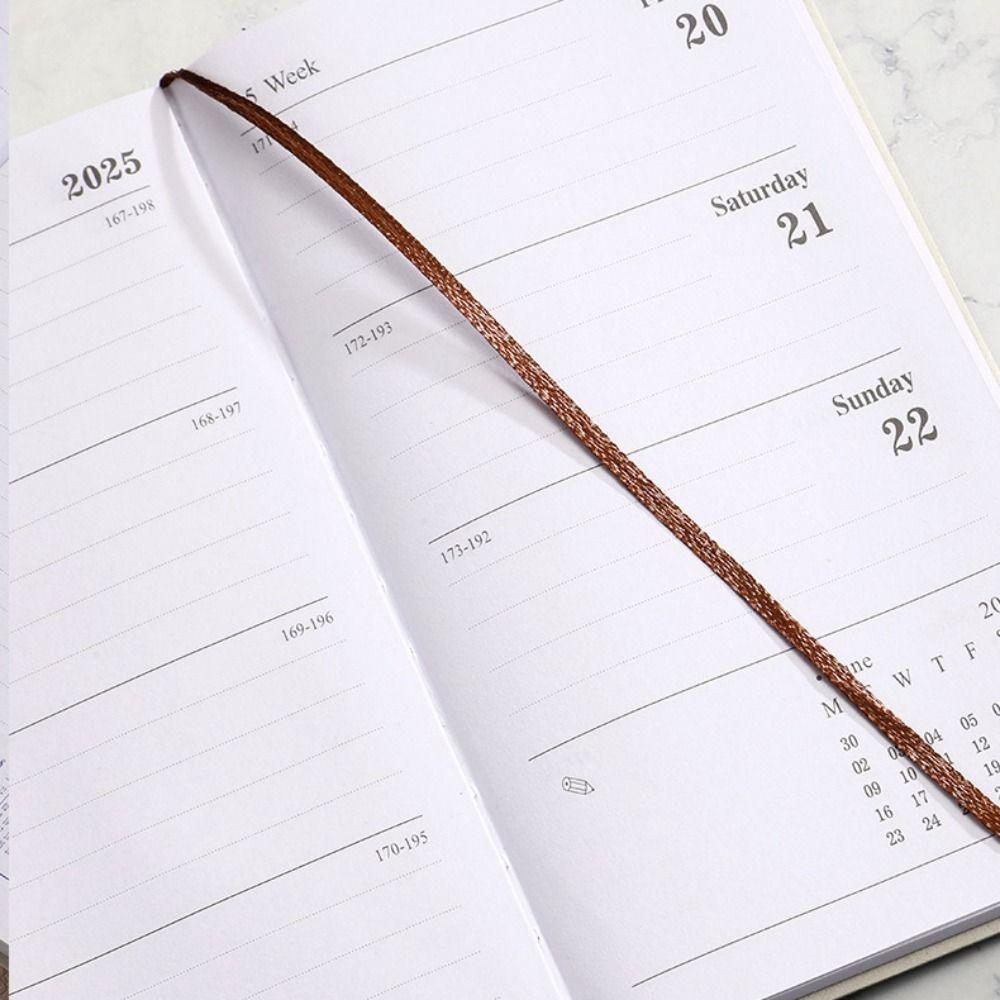 Многофункциональный блокнот для расписания на 2025 год A6, блокнот для письма на английском языке, ежедневник для студентов