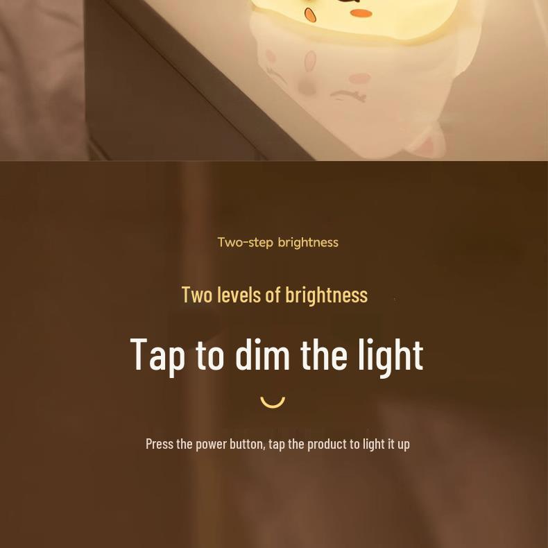 Мягкий силиконовый светодиодный прикроватный ночник: Защита глаз и помощь для сна