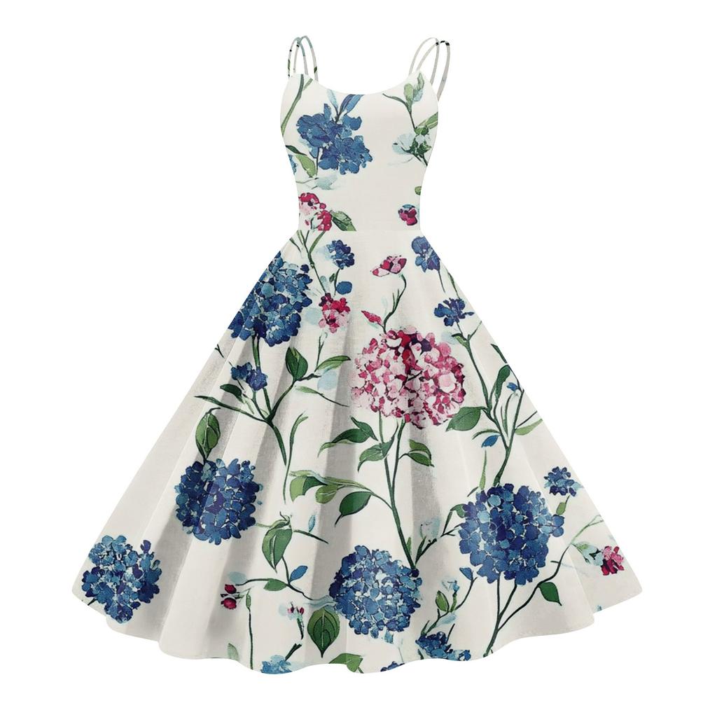 Женское повседневное модное платье с цветочным принтом, сексуальное с открытыми плечами, панк-ретро платье, ретро платье