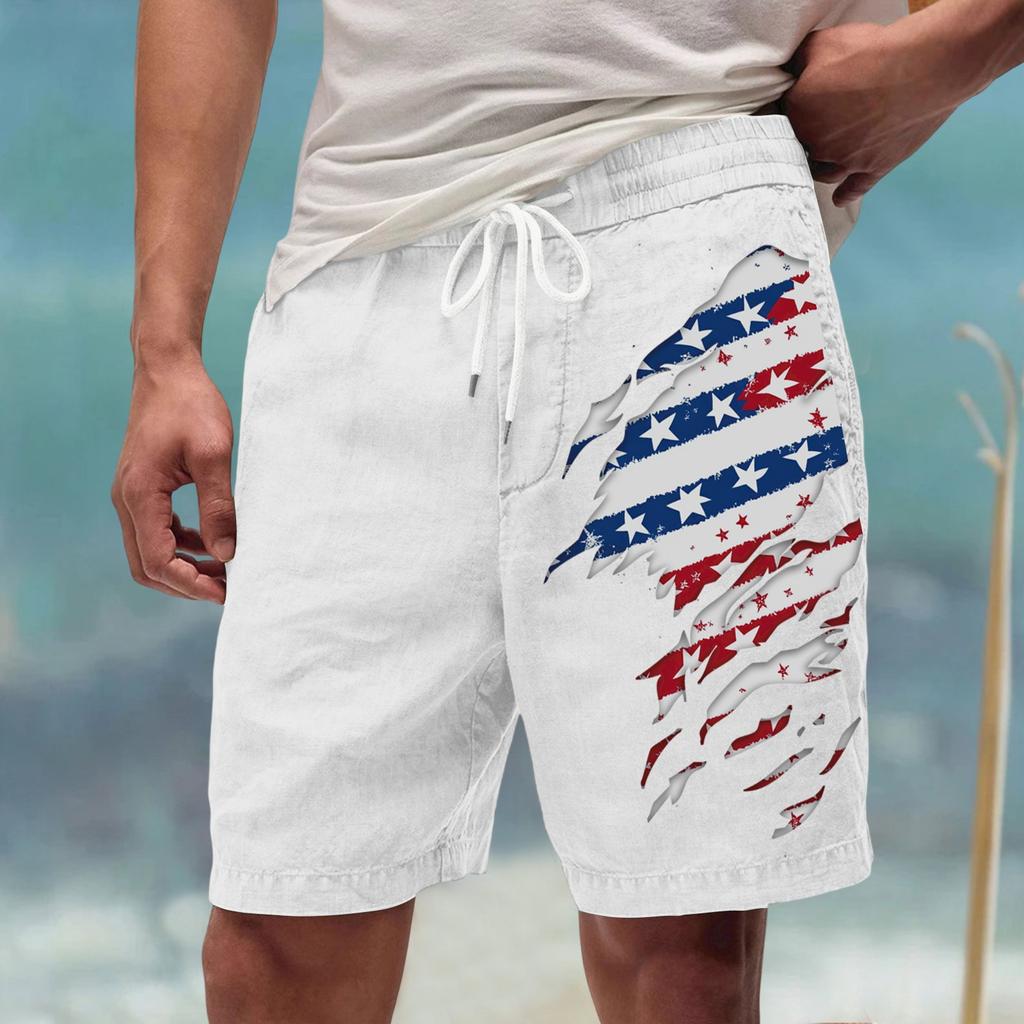 Мужские летние большие повседневные свободные спортивные брюки пляжные шорты