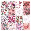 16 Pc Fat Quarter Bundle,  Floral & Butterfly  Print 18"x 22"  DIY Patchwork-  100   Cotton  Pre-Cut Quilting Fabric