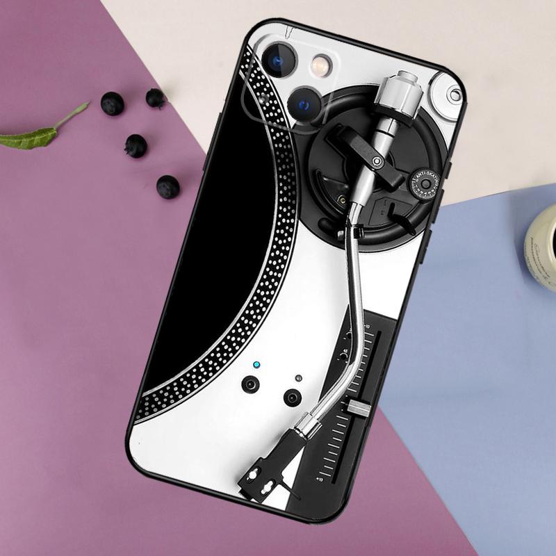 Vinyl Record Music Phone Case For iPhone 11 12 13 14 16 15 Pro Max Mini 7 8 Plus X XR XS Max Bumper Cases Cover
