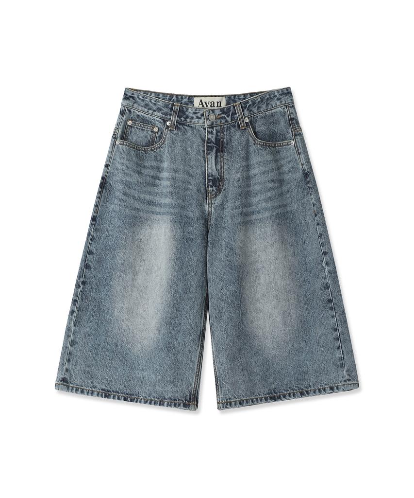 AVANDRESS Amg Denim Shorts Deep Blue