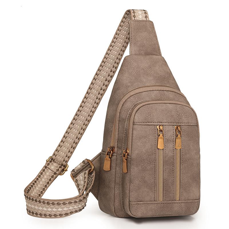 Большая вместительная ретро-сумка на грудь для женщин, сумка через плечо, дорожная сумка из искусственной кожи