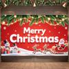 Xmas Display Santa Claus Print Snowman Display Holiday Backdrop Winter Scene Santa Claus Banner For New Year Party Xmas