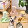 Pet Feeder Convenient Large Capacity Transparent 2-in-1 Cat Dog Food Water Dispenser Pet Accessories
