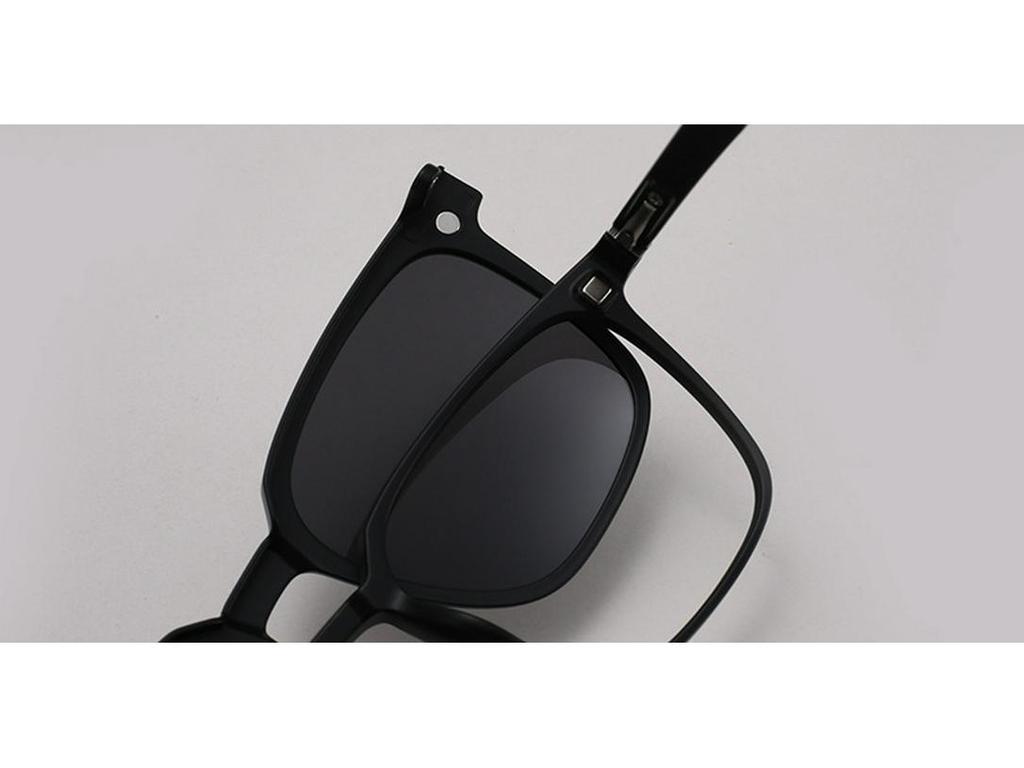 TJ2190 Unisex Three-in-One Magnetic Polarized Clip-on Sunglasses Set