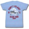 Jaws Shark Hunt Light Blue Heather Unisex T-shirt