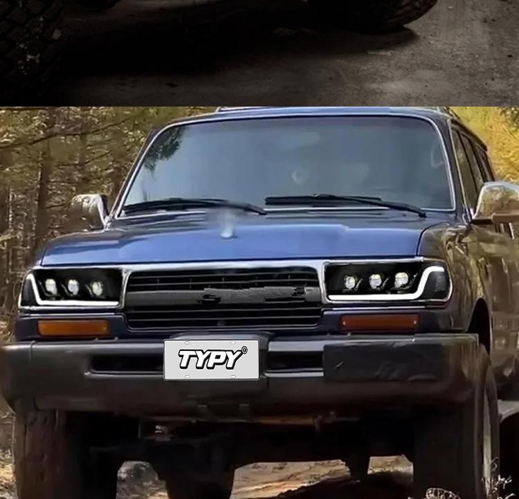 Светодиодная сборка фар с динамическими поворотниками для Toyota Land Cruiser LC80 90-02