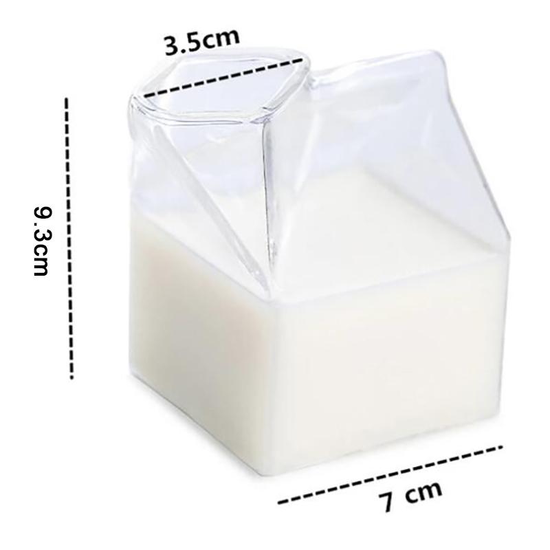 1 шт., 300 мл, половина пинты, картонная коробка для молока, креативный мини-кувшин для сливочника, стеклянная кружка для молока