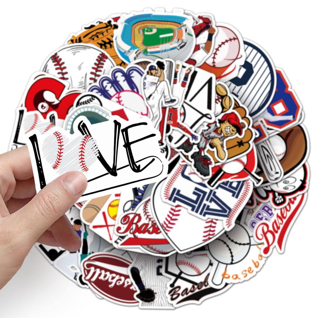 50 Baseball Graffiti Personalized Sports Trend DIY Skateboard Luggage Stickers Waterproof