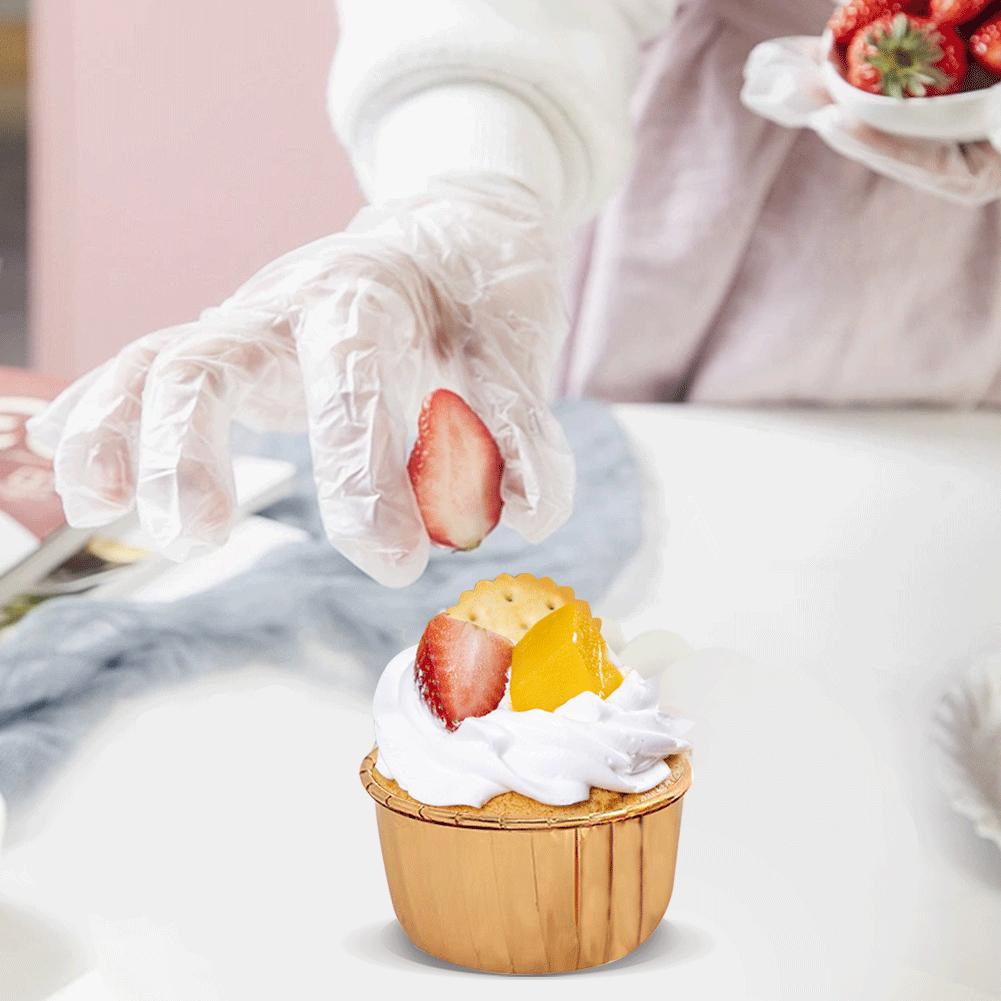 EY# 50 шт. формочки для кексов одноразовые переносные формочки с 50 шт. крышками для выпечки