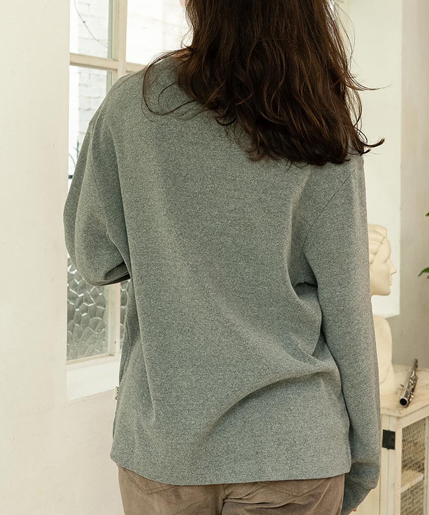 CHIQUITA [24 Winter] Snug Sweatshirt (Cotton Napping) Gray 244601Sgr