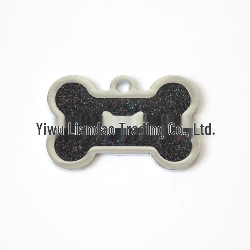 HC535 10-цветный блестящий металлический кулон-жетон для питомца в форме косточки
