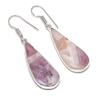 Chevron Amethyst Handmade 925 Sterling Silver Jewelry Earring 1.85" L0y80