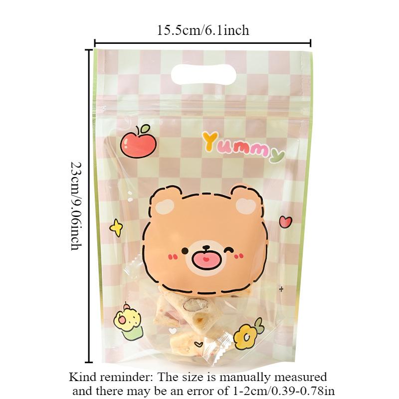 Милый пакет с зиплоком для закусок, пакет для упаковки печенья и конфет, подарочный пакет для вечеринки, пакет для хранения, 4 смешанных цвета, подарочный пакет для новогодней свадебной вечеринки, 50 шт.