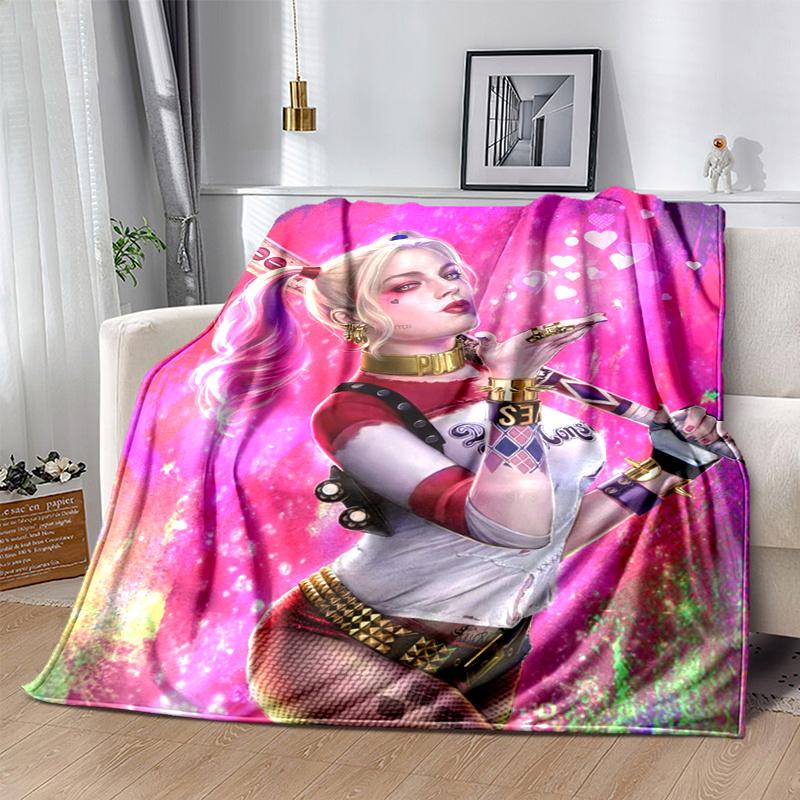 Harley Quinn's Wild Adventure T-ShirtPrint Blanket, Soft Blanket For Sofa Office Bed And Travelling Daughter Birthday Gift esj107