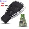 Jingyuqin Remote с чипом FSK 433MHZ 3 кнопки смарт-ключ для Mercedes-Benz BCE ML S CLK CL Vito 639 с лезвием
