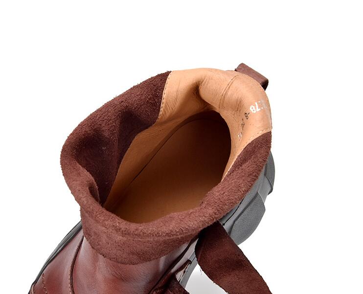 GKTINOO Ретро Ботильоны на Толстой Подошве 2024 Осень Зима Новые Натуральная Кожа Круглый Носок Однотонные Универсальные Туфли на Платформе